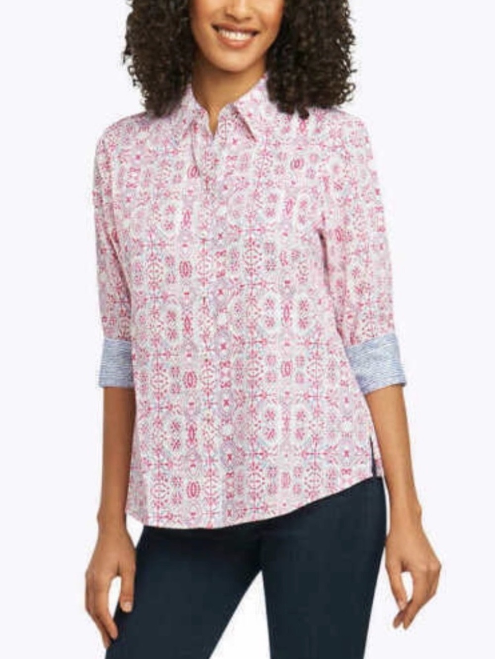 Foxcroft women’s cotton button down shirt